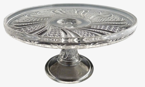 Mckee Antique Glass Cake Stand Salver Doric Feather - Antique, HD Png Download, Transparent PNG