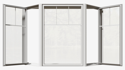 An Open Bay Window From The Front - Shower Door, HD Png Download, Transparent PNG