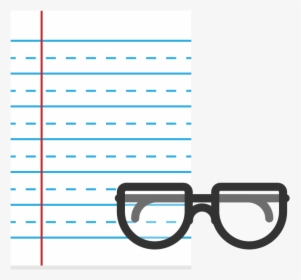 Notepad With Glasses Flat Icon Vector, HD Png Download, Transparent PNG