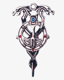 Merlin Dragon Staff Necklace - Barbarian Symbols, HD Png Download, Transparent PNG