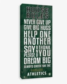 Oakland Athletics House Rules - Printing, HD Png Download, Transparent PNG