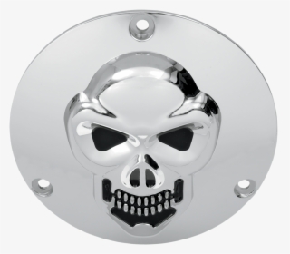 Drag Specialties Chrome 3 D Skull 3 Hole Derby Cover - Harley-davidson, HD Png Download, Transparent PNG