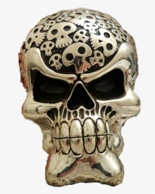 #picsart #sticker #mysticker #skull #shiny #silver - Skull, HD Png Download, Transparent PNG