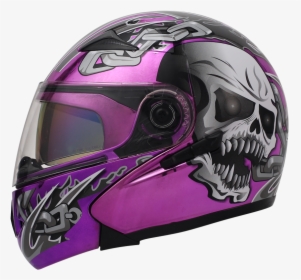 Black And Purple Motorcycle Helmet, HD Png Download, Transparent PNG