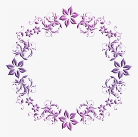 Purple And Pink Circular Flower Frame - Gentle, HD Png Download, Transparent PNG