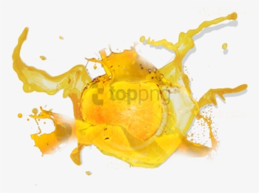 Fruit Splash Yellow Png , Png Download - Fruits Splashing Png, Transparent Png, Transparent PNG