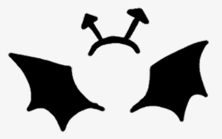 #black #devil #wings #stickers #sticker #doodle - Devil Wings Doodle Png, Transparent Png, Transparent PNG