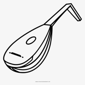 Lute Coloring Page - Lute Coloring, HD Png Download, Transparent PNG