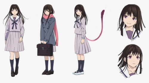 Character Design - Yato - Long Brown Hair Anime Characters, HD Png Download, Transparent PNG