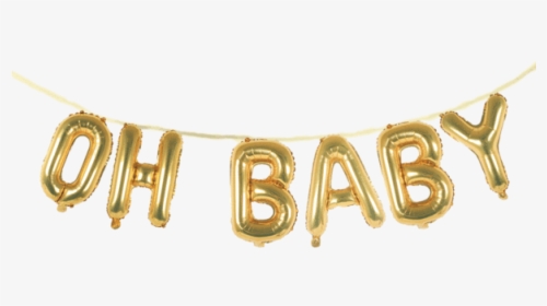 Oh Baby Gold Balloons Png, Transparent Png, Transparent PNG