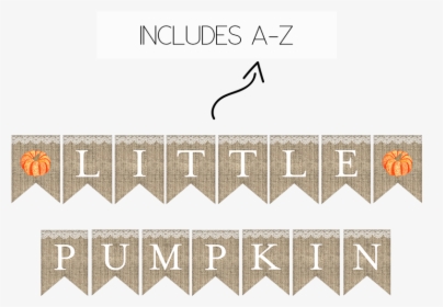 Rustic Burlap Little Pumpkin Banner - Paper, HD Png Download, Transparent PNG