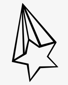 Transparent Clothespin Clipart - Shooting Star Clipart Black And White, HD Png Download, Transparent PNG
