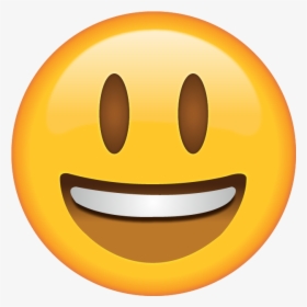 Download Smiling Emoji With Eyes Opened - Smiling Emoji, HD Png Download, Transparent PNG