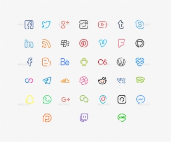 Png Social Media Icons White Transparent, Png Download, Transparent PNG