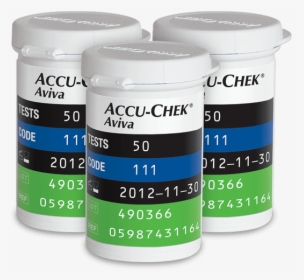 Three Accu-chek Aviva Plus Blood Glucose Test Strip - Accu Chek Aviva Plus, HD Png Download, Transparent PNG