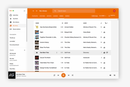Default Google Theme - Google Music Desktop Player Mac Custom Styles, HD Png Download, Transparent PNG