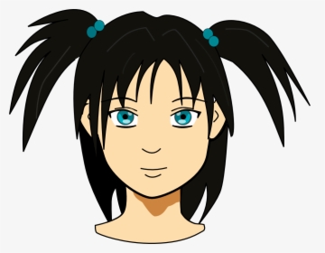 Hairstyle,black Hair,hair - Cliparts Head, HD Png Download, Transparent PNG