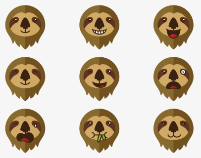 Feeling Clipart Human Emotion - Sloth Face Emotion, HD Png Download, Transparent PNG