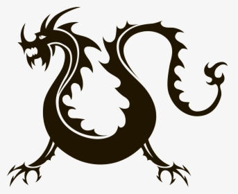 Chinese Dragon Clip Art - Silhouette Chinese Dragon Icon Png, Transparent Png, Transparent PNG