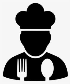 Cooking, Chef, Restaurant, Black, Black And White Png - Transparent Chef Icon Png, Png Download, Transparent PNG