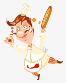Pizza Cook Chef European Cuisine - Chef, HD Png Download, Transparent PNG