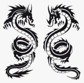 Dragon Double Tattoo Clip Arts - Dragon Tattoos, HD Png Download, Transparent PNG