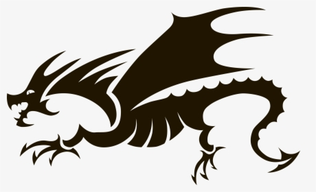 Silhouette Vector Dragon Png Download - Vector Dragon Silhouette Png, Transparent Png, Transparent PNG