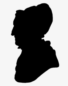 Face Silhouette Older Woman - Silhouette Of Old Lady, HD Png Download, Transparent PNG