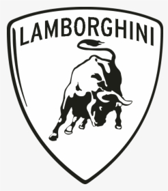 Graphic Black And White Library Drawing Lambo Simple - Lamborghini Logo Png, Transparent Png, Transparent PNG