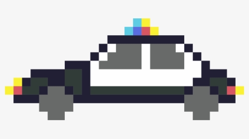 Pixel Art Police Car Clip Arts - Pixel Art Police Car, HD Png Download, Transparent PNG