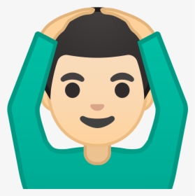 Man Gesturing Ok Light Skin Tone Icon - Emoji Oficinista, HD Png Download, Transparent PNG