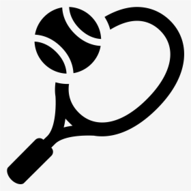 Tennis Racquet Icon - Tennis Black And White Png, Transparent Png, Transparent PNG