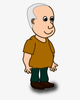 Transparent Png Person Standing - Standing Old Man Clipart, Png Download, Transparent PNG