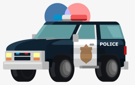 Police Car Patrolling Illustration - Policia Patrulla Png, Transparent Png, Transparent PNG
