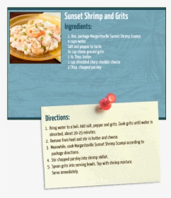 Sunset Shrimp & Grits - Food, HD Png Download, Transparent PNG