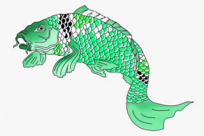 Fish Cliparts Png Green - Japanese Fish Drawing Png, Transparent Png, Transparent PNG