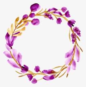 Watercolor Purple Flower Decoration Png - Floral Watercolor Purple Png, Transparent Png, Transparent PNG