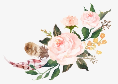 Floral Design Watercolor Painting Pink Flowers Watercolor - Flower Watercolor Png, Transparent Png, Transparent PNG