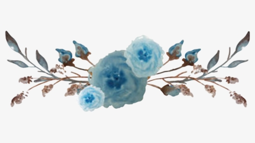 Ftestickers Watercolor Flowers Flowerswag Blue - Watercolor Blue Flowers Png, Transparent Png, Transparent PNG