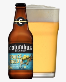 Cbc Fool S Gold Bottle And Glass - Go Kart Ghost Beer, HD Png Download, Transparent PNG