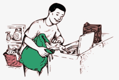 Free Clipart Of A Boy Doing Laundry - Doing The Laundry Clipart, HD Png Download, Transparent PNG