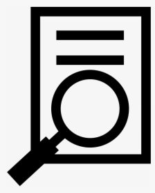 Transparent White Magnifying Glass Png - Magnifying Glass Document Icon Transparent, Png Download, Transparent PNG