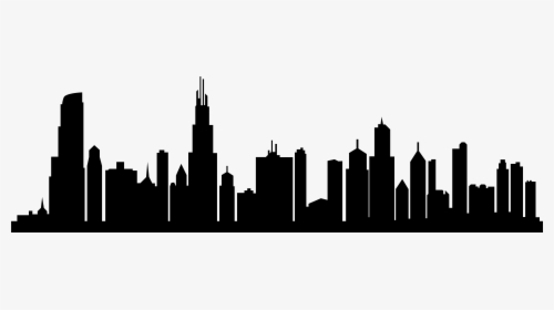 Silhouette Png City - Chicago Skyline Silhouette Png, Transparent Png, Transparent PNG
