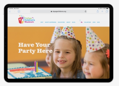 Mockup Of An Ipad Pro Against A Transparent Background - Birthday Party, HD Png Download, Transparent PNG