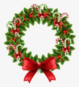 Merry Christmas Clipart Wreath - Christmas Wreath Vector Png, Transparent Png, Transparent PNG