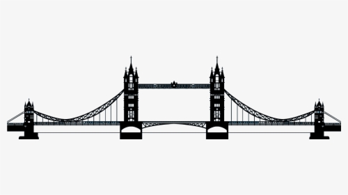 Tower Bridge Wall Decal Shelf Wallpaper - London Tower Bridge Silhouette, HD Png Download, Transparent PNG