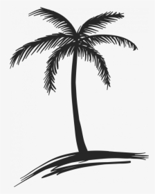 Drawing Coconut Arecaceae Tree Watercolor Painting - Small Palm Tree Drawing, HD Png Download, Transparent PNG