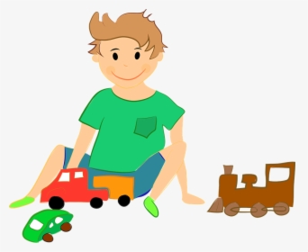 Boy, Child, Children, Preschool, Toys - Boy Playing With Toys Clip Art, HD Png Download, Transparent PNG