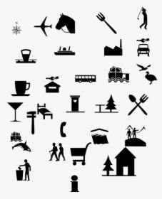 Icons, Symbols, Signs, Set, Travel, Accommodations - Tourism And Hospitality Png, Transparent Png, Transparent PNG
