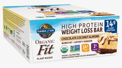 Garden Of Life Organic Fit Bar, Chocolate Coconut Almond, - Garden Of Life Organic Bar, HD Png Download, Transparent PNG
